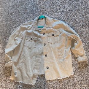 Tan courdory jacket with buttons